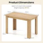 COSTWAY Rectangular Kitchen Dining Table for 4-6