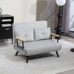 HOMCOM 2 Seater Velvet Sofa Bed with Cushions