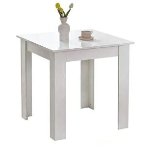Modern White Square Dining Table for Small Spaces