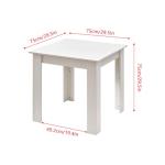 Modern White Square Dining Table for Small Spaces