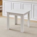 Modern White Square Dining Table for Small Spaces
