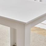 Modern White Square Dining Table for Small Spaces