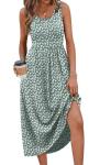 WIHOLL Women's Sleeveless Floral Midi Dress