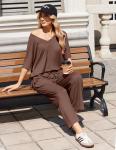 Ekouaer Women’s Soft Lounge Set with Pockets