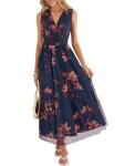 ANRABESS Women's Floral V Neck Maxi Dress