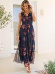 ANRABESS Women's Floral V Neck Maxi Dress