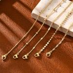 14K Gold Plated Stackable Charm Bracelets Set