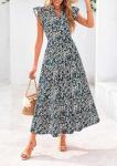 Floral Midi Dress for Summer Vacation Fun