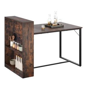 YITAHOME Industrial Dining Table with Storage Shelves