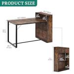 YITAHOME Industrial Dining Table with Storage Shelves
