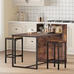 YITAHOME Industrial Dining Table with Storage Shelves