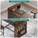 YITAHOME Industrial Dining Table with Storage Shelves
