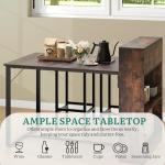 YITAHOME Industrial Dining Table with Storage Shelves
