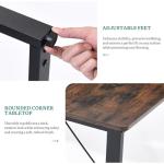 YITAHOME Industrial Dining Table with Storage Shelves