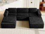 Vesgantti Oversized U-Shaped Modular Sofa with Ottomans