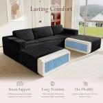 Vesgantti Oversized U-Shaped Modular Sofa with Ottomans