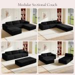 Vesgantti Oversized U-Shaped Modular Sofa with Ottomans