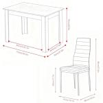 Compact 4-Seater Dining Table and Chairs Set