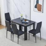 Compact 4-Seater Dining Table and Chairs Set