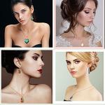 MTLEE 4-Piece Peacock Jewelry Set for Women