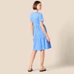 Amazon Essentials Women's Blue Tiered Dress, Large