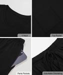 RUBZOOF Women's Black V Neck Summer Pajamas Set