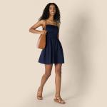 Amazon Essentials Women's Cotton Sateen Short Dress