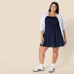 Amazon Essentials Women's Cotton Sateen Short Dress