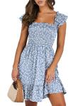 ANRABESS Summer Sleeveless Square Neck Sundress