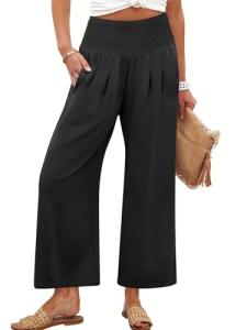 ANRABESS Women's High Waisted Palazzo Pants with Pockets