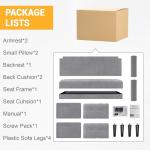 Aotumm Ciort Modern 2 Seater Sofa with Storage