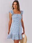 ANRABESS Summer Sleeveless Square Neck Sundress