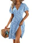 Floral Ruffle Sleeve Midi Dress for Women