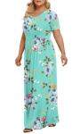 Plus Size Maxi Dress for Curvy Women – Mint Green