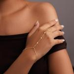 Dainty Waterproof Gold Hand Bracelets for Women