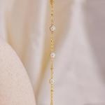 Dainty Waterproof Gold Hand Bracelets for Women