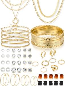 YEEZII 56-Piece Gold Jewelry Set for Women