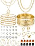 YEEZII 56-Piece Gold Jewelry Set for Women
