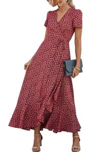 PRETTYGARDEN Women's Boho Floral Maxi Dress