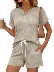 Yousify Women's Summer Lounge Set with Pocket