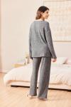 Ekouaer Women's Soft Knit Lounge Set - Dark Gray