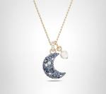 Swarovski Moon Pendant in Rose Gold Tone