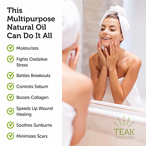 Teak Naturals 100 Percent Organic Teak Naturals Jojoba Oil, 4 oz