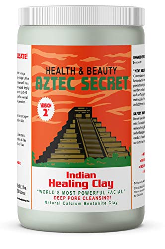 Aztec Secret – Indian Healing Clay 2 lb – Deep Pore Cleansing Facial & Body Mask – The Original 100% Natural Calcium Bentonite Clay – New Version 2