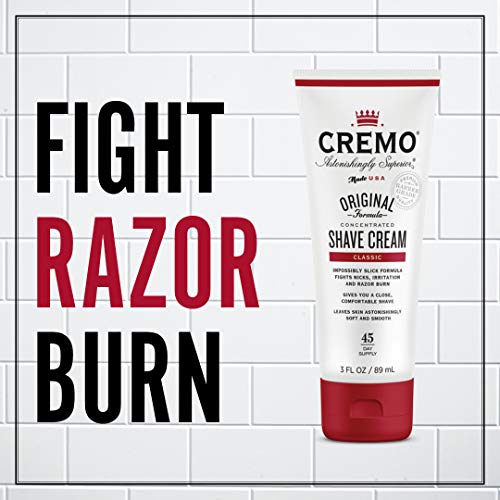 Cremo Barber Grade Original Shave Cream, Astonishingly Superior Ultra-Slick Shaving Cream Fights Nicks, Cuts and Razor Burn, 3 Oz 6 pack