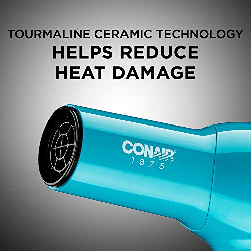 Conair 1875 Watt Full Size Pro Hair Dryer with Ionic Conditioning, Teal (Amazon Exclusive)