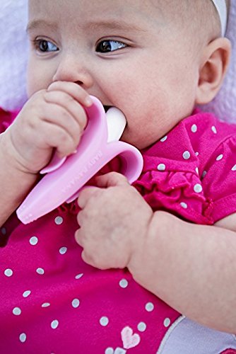 Pink Banana Toothbrush for Infants, Babies, Toddlers