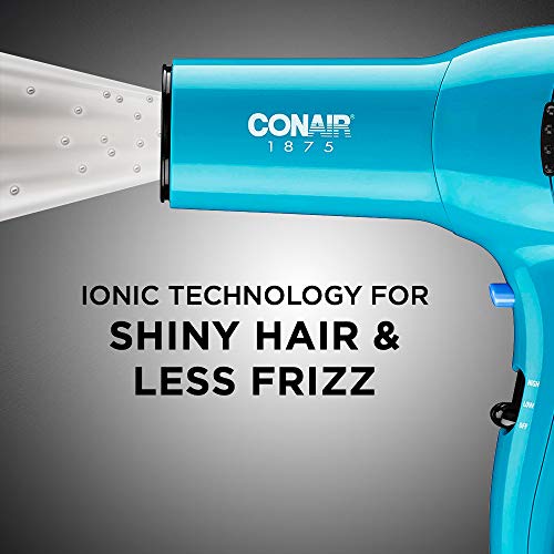 Conair 1875 Watt Full Size Pro Hair Dryer with Ionic Conditioning, Teal (Amazon Exclusive)