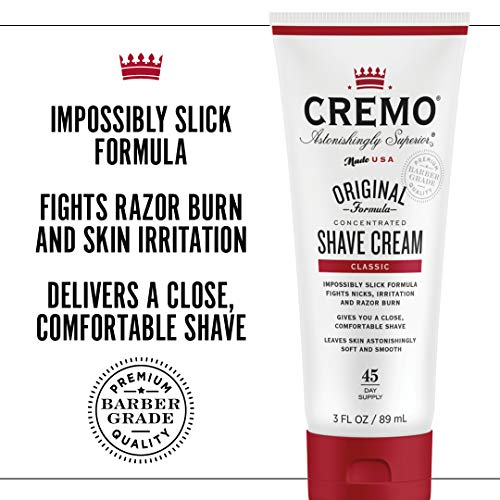 Cremo Barber Grade Original Shave Cream, Astonishingly Superior Ultra-Slick Shaving Cream Fights Nicks, Cuts and Razor Burn, 3 Oz 6 pack