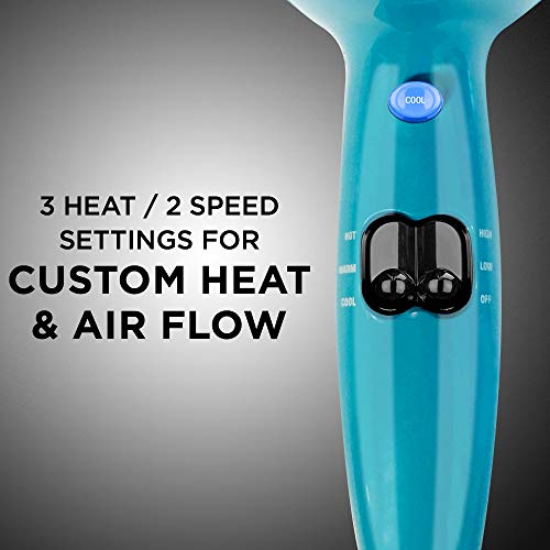 Conair 1875 Watt Full Size Pro Hair Dryer with Ionic Conditioning, Teal (Amazon Exclusive)